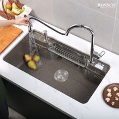 Chậu rửa chén Bossco BC-G9050NKS 1 hộc bo góc