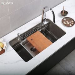 Chậu rửa chén Bossco BC-G9050NKS 1 hộc bo góc