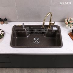Chậu rửa chén Bossco BC-G9050NKS 1 hộc bo góc