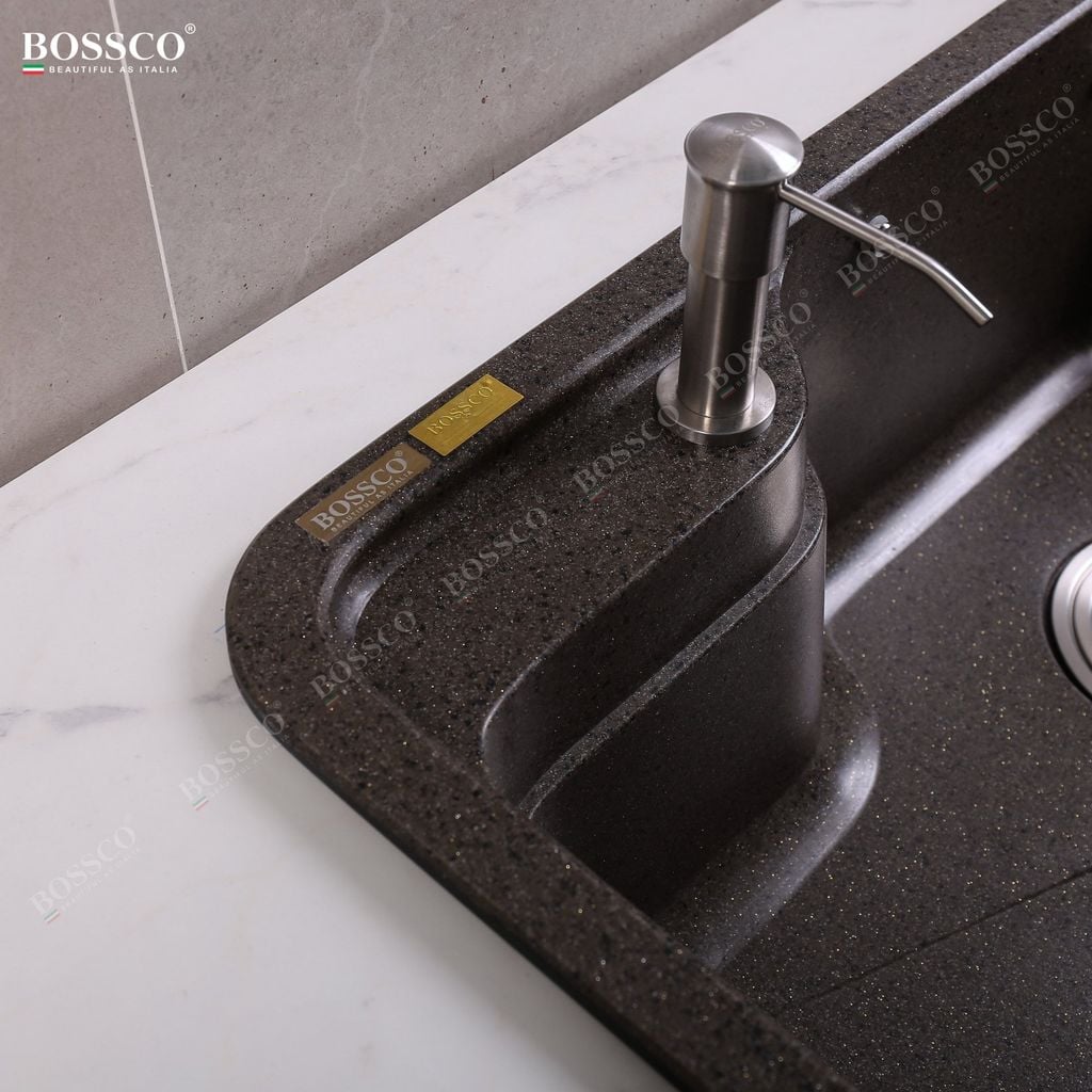 Chậu rửa chén Bossco BC-G9050NKS 1 hộc bo góc