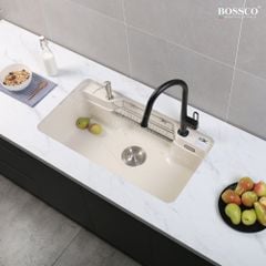 Chậu rửa chén Bossco BC-G9050TKS 1 hộc bo góc