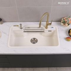 Chậu rửa chén Bossco BC-G9050TKS 1 hộc bo góc