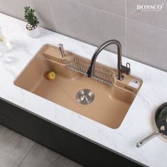 Chậu rửa chén Bossco BC-G9050VK 1 hộc bo góc