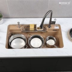 Chậu rửa chén Bossco BC-G9050VK 1 hộc bo góc