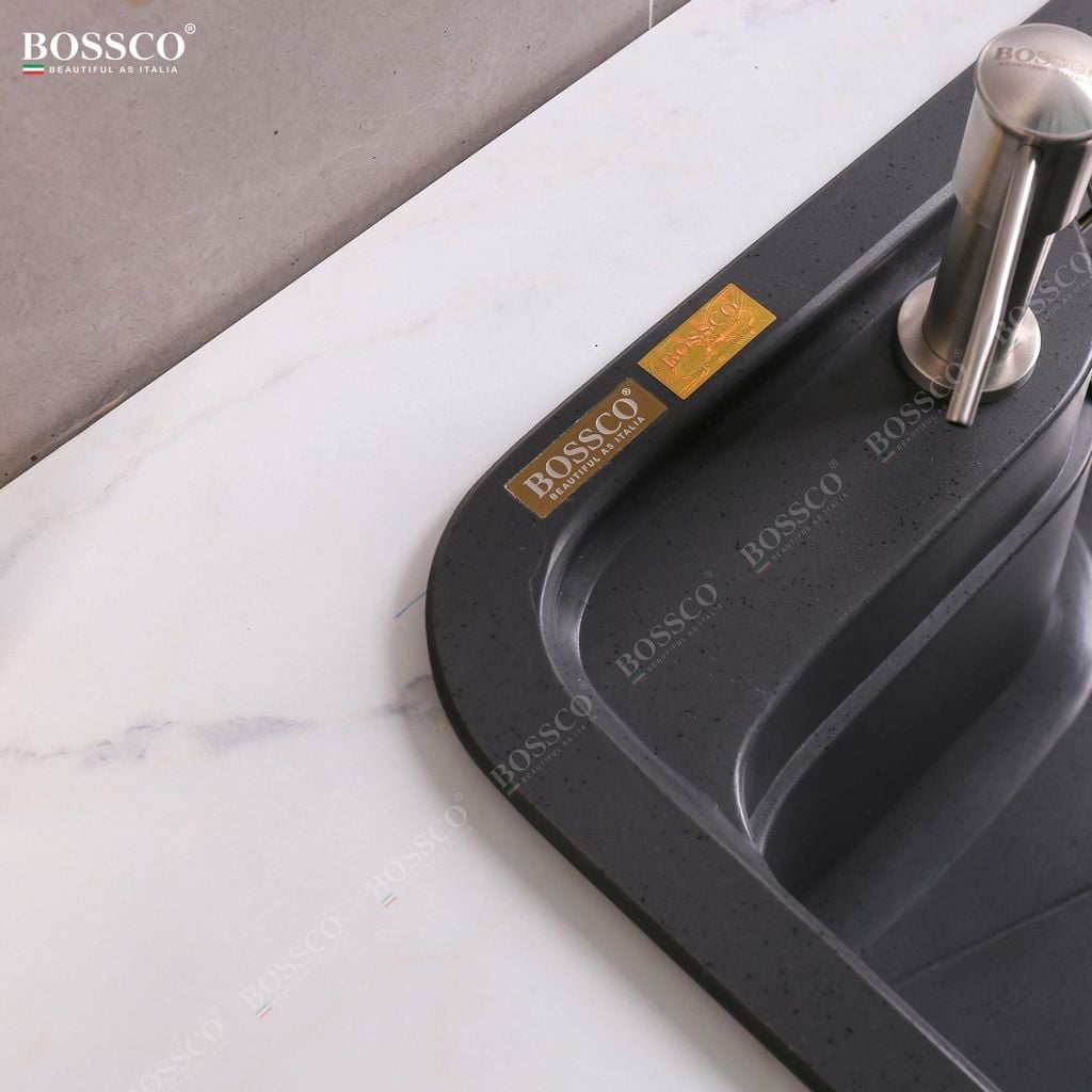Chậu rửa chén Bossco BC-G9050XĐ 1 hộc bo góc