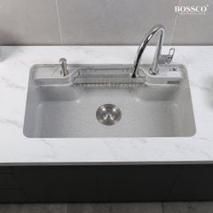 Chậu rửa chén Bossco BC-G9050XKS 1 hộc bo góc