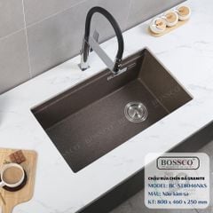 Chậu rửa chén  Bossco BC-ST8046NKS 1 hộc