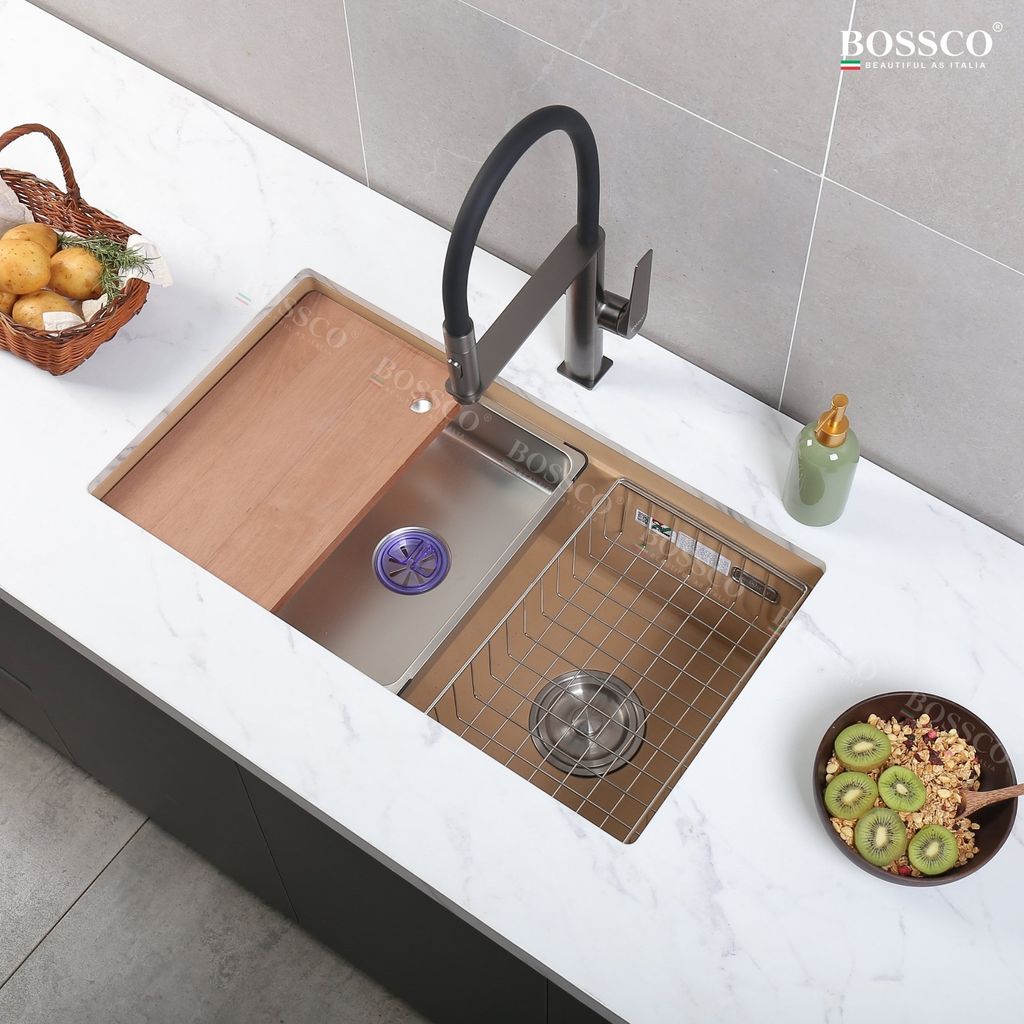 Chậu rửa chén  Bossco BC-ST8046VK 1 hộc