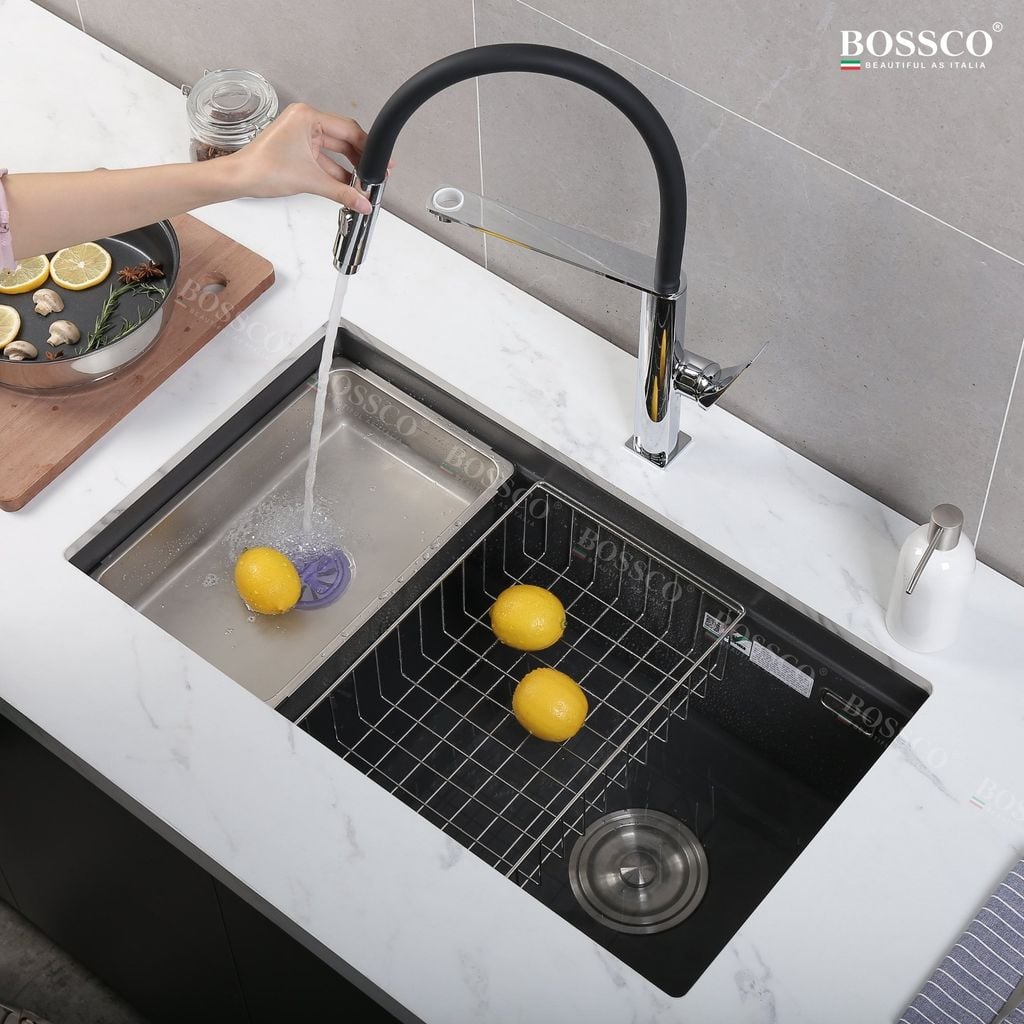Chậu rửa chén  Bossco BC-ST8046XĐ 1 hộc