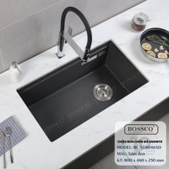 Chậu rửa chén  Bossco BC-ST8046XĐ 1 hộc