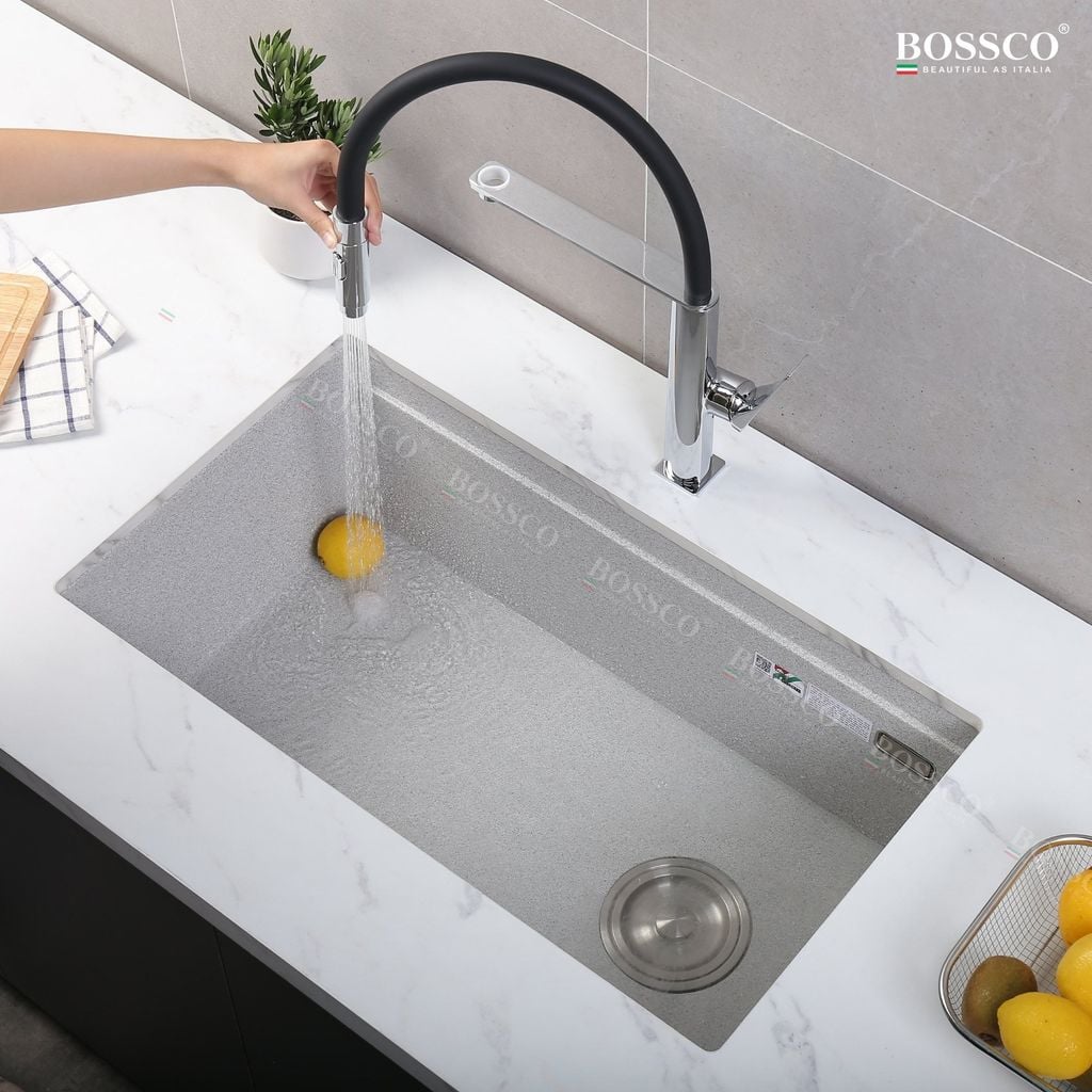 Chậu rửa chén  Bossco BC-ST8046XKS 1 hộc