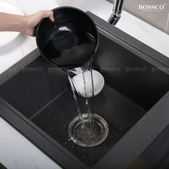 Chậu rửa chén Bossco BC-XT11650XĐ 2 hộc xám đen