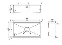 Chậu rửa chén chống xước Luxusspüle Maadela MDS-8044FSU Edersee