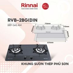 Bếp gas âm Rinnai RVB-2BG(D)N