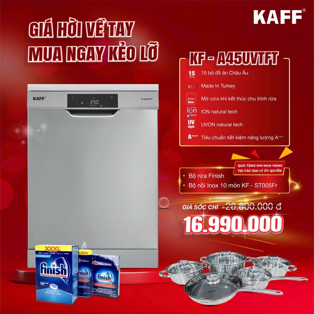 Máy rửa chén KAFF KF-A45UVTFT