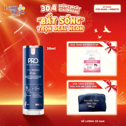  [TẶNG BTT BEFOU OVERSIZE 50 MIẾNG] [HĐ MD CARE 499K TẶNG 01 TÚI DA]  Kem Dưỡng Làm Sáng Cải Thiện Nếp Nhăn MD Care Pro-Retinol 0.6 