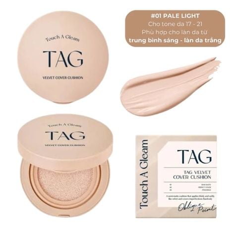  Phấn Nước Mịn Lì Chống Nắng TAG Velvet Cover Cushion SPF 50+ PA+++ 