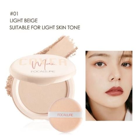 Phấn Nền Lỳ Dạng Nén Focallure Covermax Two Way Cake Pressed Powder 