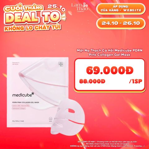  [DEAL SỐC 24.10 - 26.10] Mặt Nạ Thạch Cá Hồi Medicube PDRN Pink Collagen Gel Mask 