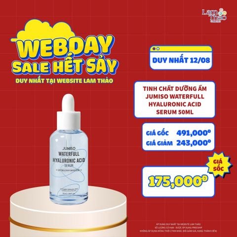  [DEAL WEB: DUY NHẤT 12/8 GIÁ SỐC] Tinh Chất Dưỡng Ẩm Jumiso Waterfull Hyaluronic Acid Serum 