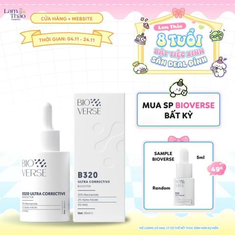  [DEAL SỐC 4.11 - 24.11 TẶNG SAMPLE BIOVERSE 5ML] Tinh Chất Sáng Da Mờ Thâm Bioverse B320 Ultra Corrective Booster 