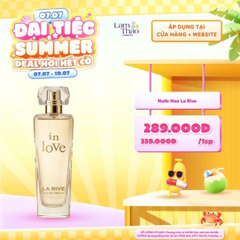  [DEAL SỐC 07.07 - 10.07] [DUY NHẤT QUẬN 9 MUA 2 CHAI TẶNG GƯƠNG CẦM TAY LA RIVE] Nước Hoa La Rive In Love EDP 
