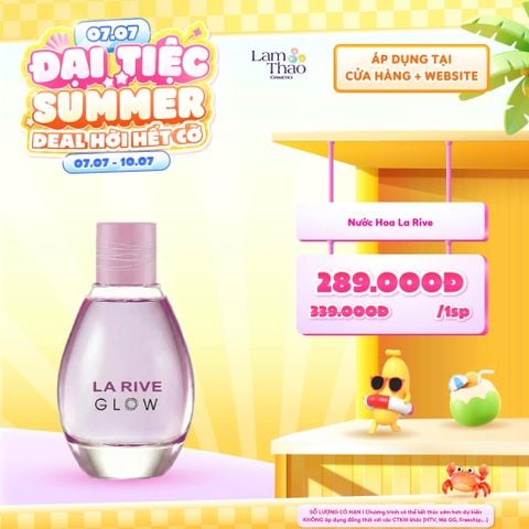  [DEAL SỐC 07.07 - 10.07] [DUY NHẤT QUẬN 9 MUA 2 CHAI TẶNG GƯƠNG CẦM TAY LA RIVE] Nước hoa La Rive Glow EDP 