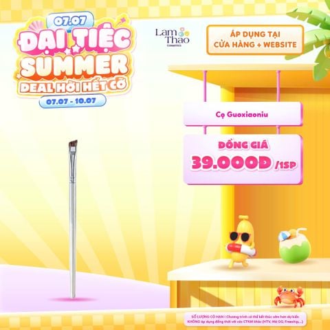  [DEAL SỐC 07.07 - 10.07] [DUY NHẤT QUẬN 9: HOÁ ĐƠN CỌ GUOXIAONIU 299K TẶNG 01 MÚT NỀN GUOXIAONIU] Cọ Kẻ Mày Cỡ Trung Guoxiaoniu Rose Gold 