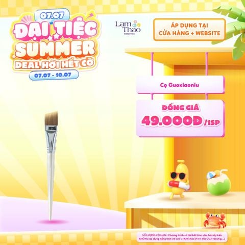  [DEAL SỐC 07.07 - 10.07] [DUY NHẤT QUẬN 9: HOÁ ĐƠN CỌ GUOXIAONIU 299K TẶNG 01 MÚT NỀN GUOXIAONIU] Cọ Tán Nền Guoxiaoniu Rose Gold Angled Foundation Brush 
