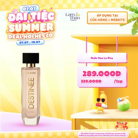  [DEAL SỐC 07.07 - 10.07] [DUY NHẤT QUẬN 9 MUA 2 CHAI TẶNG GƯƠNG CẦM TAY LA RIVE]  Nước hoa La Rive Destinee 