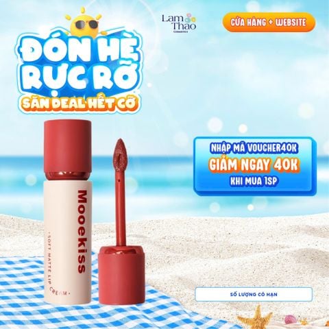  Son Kem Lì Mooekiss Soft Matte Lip Cream 