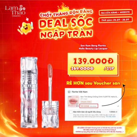  [DEAL SỐC 24.07 - 26.07] Son Kem Bóng Flortte Hello Beauty Lip Lacquer 