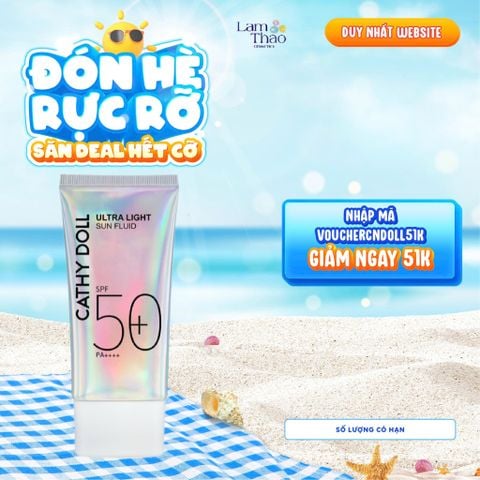  Sữa Chống Nắng Dưỡng Da Cathy Doll Ultra Light Sun Fluid SPF50+ PA++++ 