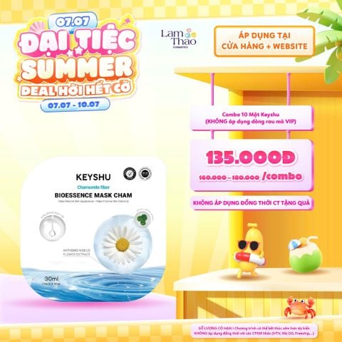  [DEAL SỐC 07.07 - 10.07 KHI MUA COMBO 10 MASK] Mặt Nạ Cúc La Mã Cấp Ẩm Phục Hồi Da Keyshu Chamomile Fiber Bioessence Mask Cham 