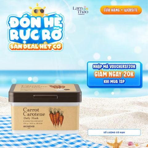  Mặt Nạ Cà Rốt Cấp Ẩm Và Làm Dịu Da Hằng Ngày Skinfood Carrot Carotene Daily Mask 