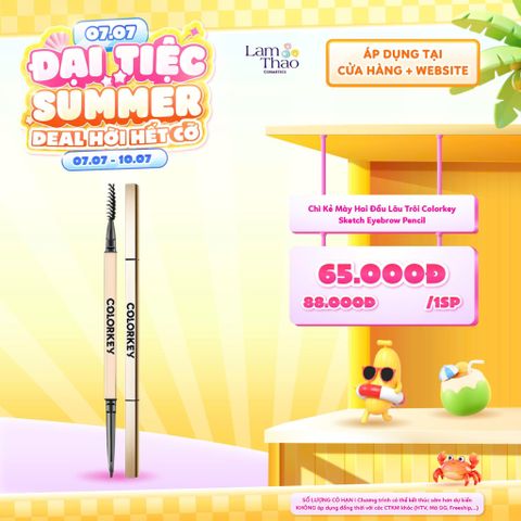  [DEAL SỐC 07.07 - 10.07] [DUY NHẤT 10.07 QUẬN 9 HÓA ĐƠN COLORKEY TỪ 459K TẶNG 01 SON COLORKEY FULLSIZE] Kẻ Mày Hai Đầu Lâu Trôi Colorkey Sketch Eyebrow Pencil 