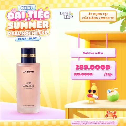  [DEAL SỐC 07.07 - 10.07] [DUY NHẤT QUẬN 9 MUA 2 CHAI TẶNG GƯƠNG CẦM TAY LA RIVE] Nước Hoa La Rive Her Choice 