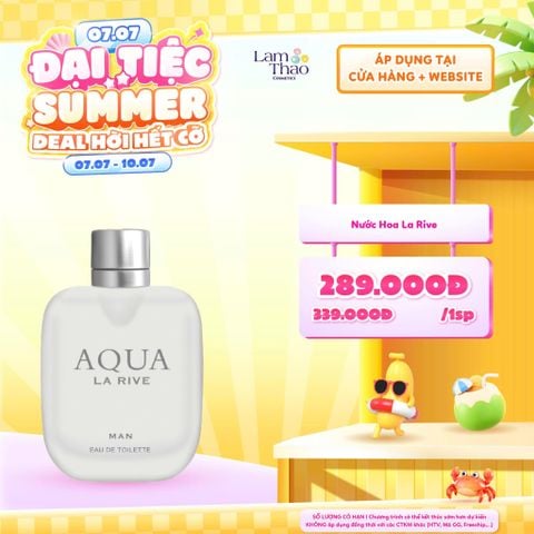  [DEAL SỐC 07.07 - 10.07] [DUY NHẤT QUẬN 9 MUA 2 CHAI TẶNG GƯƠNG CẦM TAY LA RIVE] Nước Hoa La Rive Aqua Man 