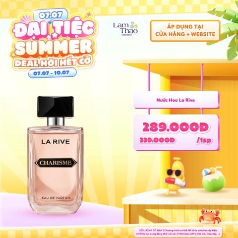  [DEAL SỐC 07.07 - 10.07] [DUY NHẤT QUẬN 9 MUA 2 CHAI TẶNG GƯƠNG CẦM TAY LA RIVE] Nước Hoa La Rive Charisme EDP 