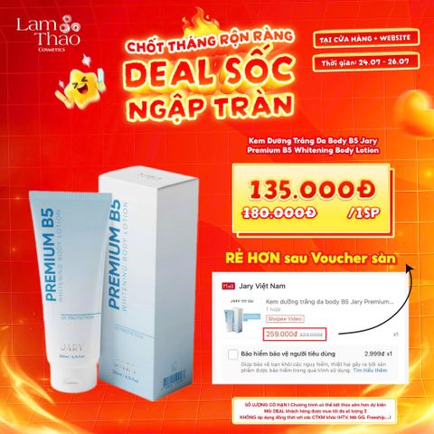  [DEAL SỐC 24.07 - 26.07] Kem Dưỡng Trắng Da Body B5 Jary Premium B5 Whitening Body Lotion 