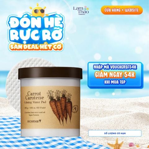  Toner Pad Làm Dịu Da Skinfood Carrot Carotene Calming Water Pad 
