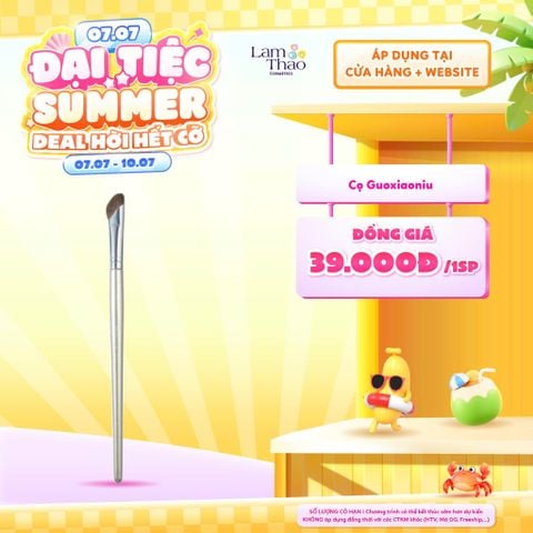  [DEAL SỐC 07.07 - 10.07] [DUY NHẤT QUẬN 9: HOÁ ĐƠN CỌ GUOXIAONIU 299K TẶNG 01 MÚT NỀN GUOXIAONIU] Cọ Đánh Khối Rose Gold Guoxiaoniu Angled Flat Brush 