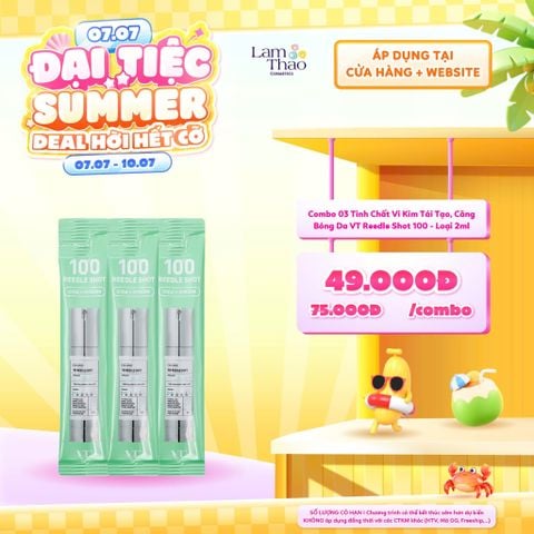  [DEAL SỐC 07.07 - 10.07 KHI MUA COMBO 3 GÓI 2ML] Tinh Chất Vi Kim Tái Tạo, Căng Bóng Da VT Reedle Shot 100 