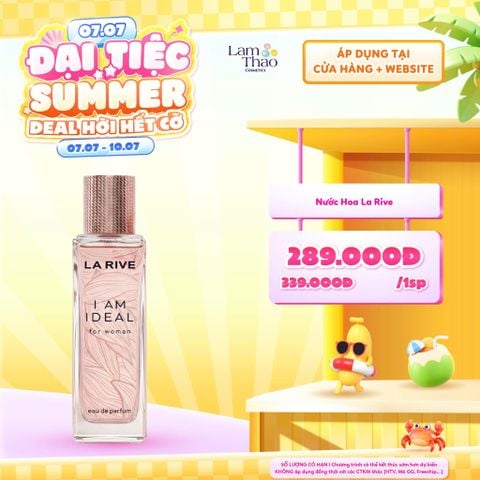  [DEAL SỐC 07.07 - 10.07] [DUY NHẤT QUẬN 9 MUA 2 CHAI TẶNG GƯƠNG CẦM TAY LA RIVE] Nước hoa La Rive I Am Ideal For Women EDP 