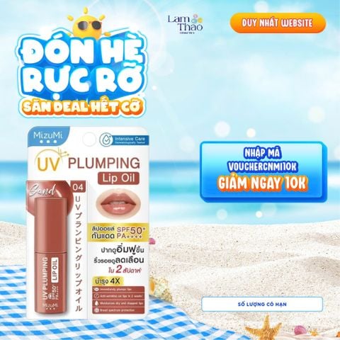  Dầu Dưỡng Môi Chống Nắng Mizumi UV Plumping Lip Oil SPF50+ PA++++ Sand 