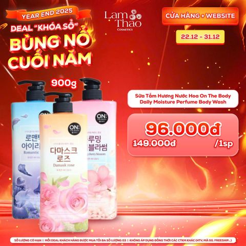  [DEAL SỐC 22.12 - 31.12] Sữa Tắm Hương Nước Hoa On The Body Daily Moisture Perfume Body Wash 