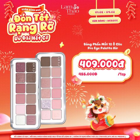  [DEAL SỐC 01.02 - 04.02] Bảng Phấn Mắt 12 Ô Clio Pro Eye Palette Air 