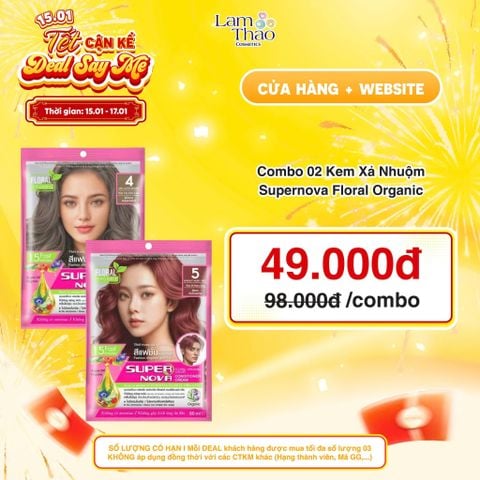  [DEAL SỐC 15.01 - 17.01 COMBO 2 GÓI] Kem Xả Nhuộm Supernova Floral Organic 