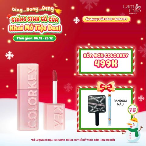  [DEAL SỐC 6.12 - 25.12 MUA HOÁ ĐƠN COLORKEY 499K TẶNG GƯƠNG + SON KEM LÌ] Son Bóng Tạo Hiệu Ứng Môi Căng Mọng 3D Colorkey Light Chaser Lip Plumping Gloss 