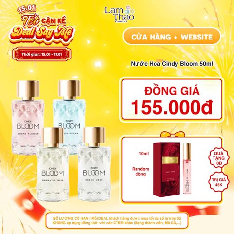  [DEAL SỐC 15.01 - 17.01 MUA SIZE 50ML TẶNG 01 MINI SIZE 10ML BẤT KỲ] Nước Hoa Cindy Bloom 